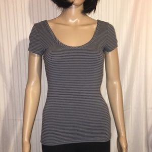 Victoria's Secret Gray Striped Top XS